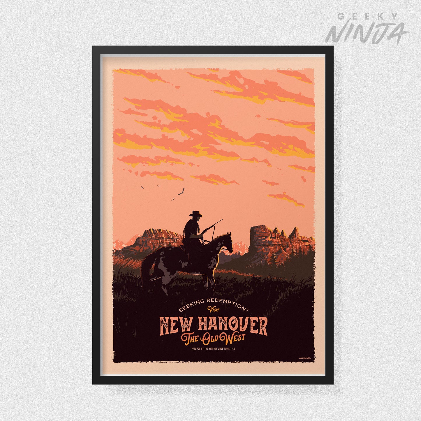 Red Dead Redemption Travel Poster -  Vintage Travel Poster Art