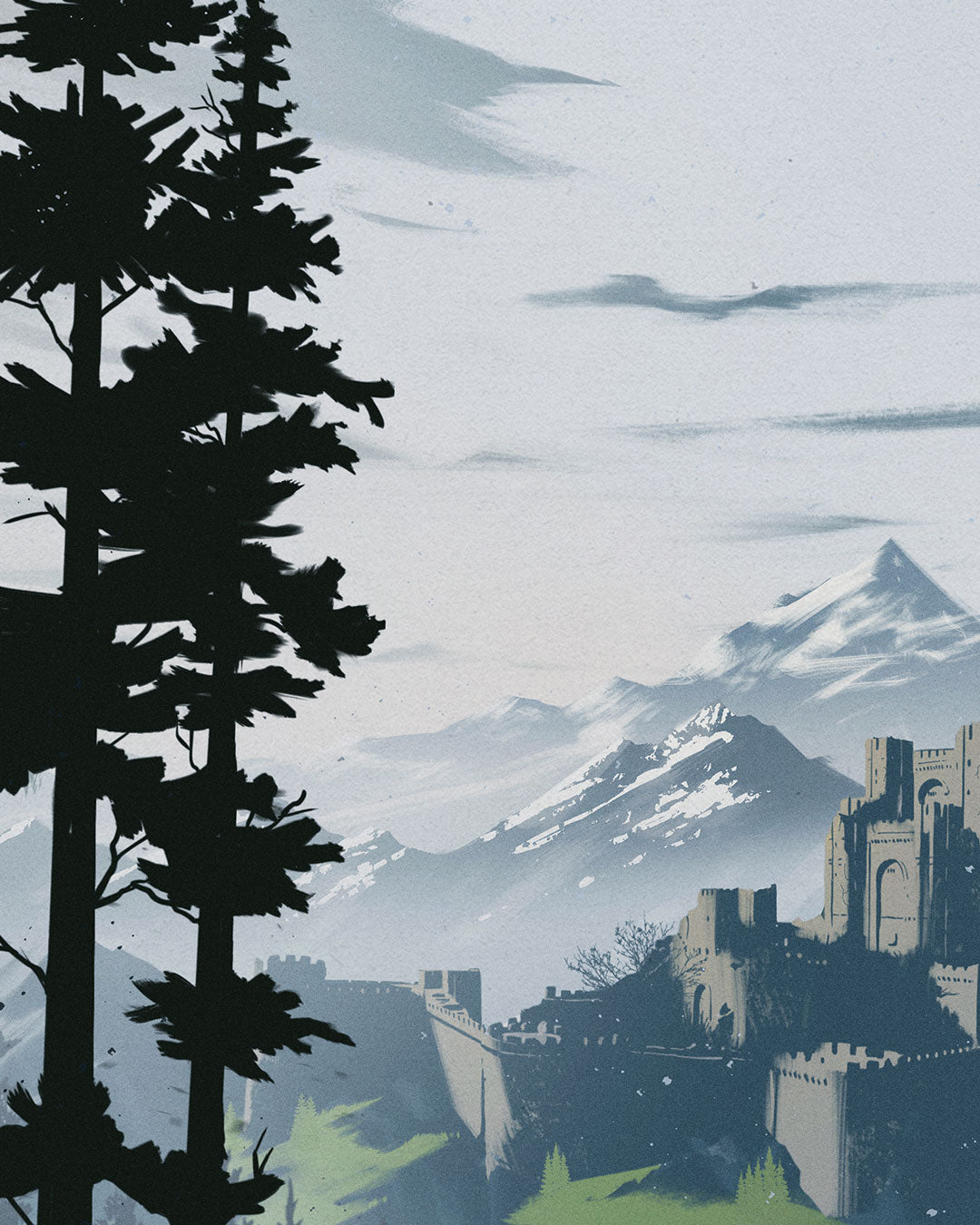 Kaer Morhen Poster - The Witcher Poster Art