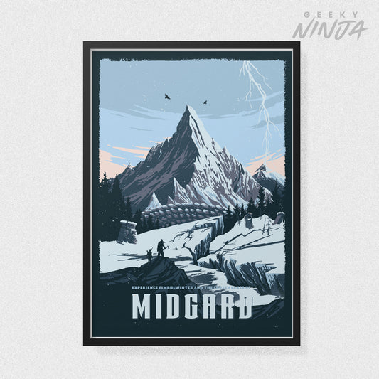 Midgard Travel Poster  -  God of War Poster Art