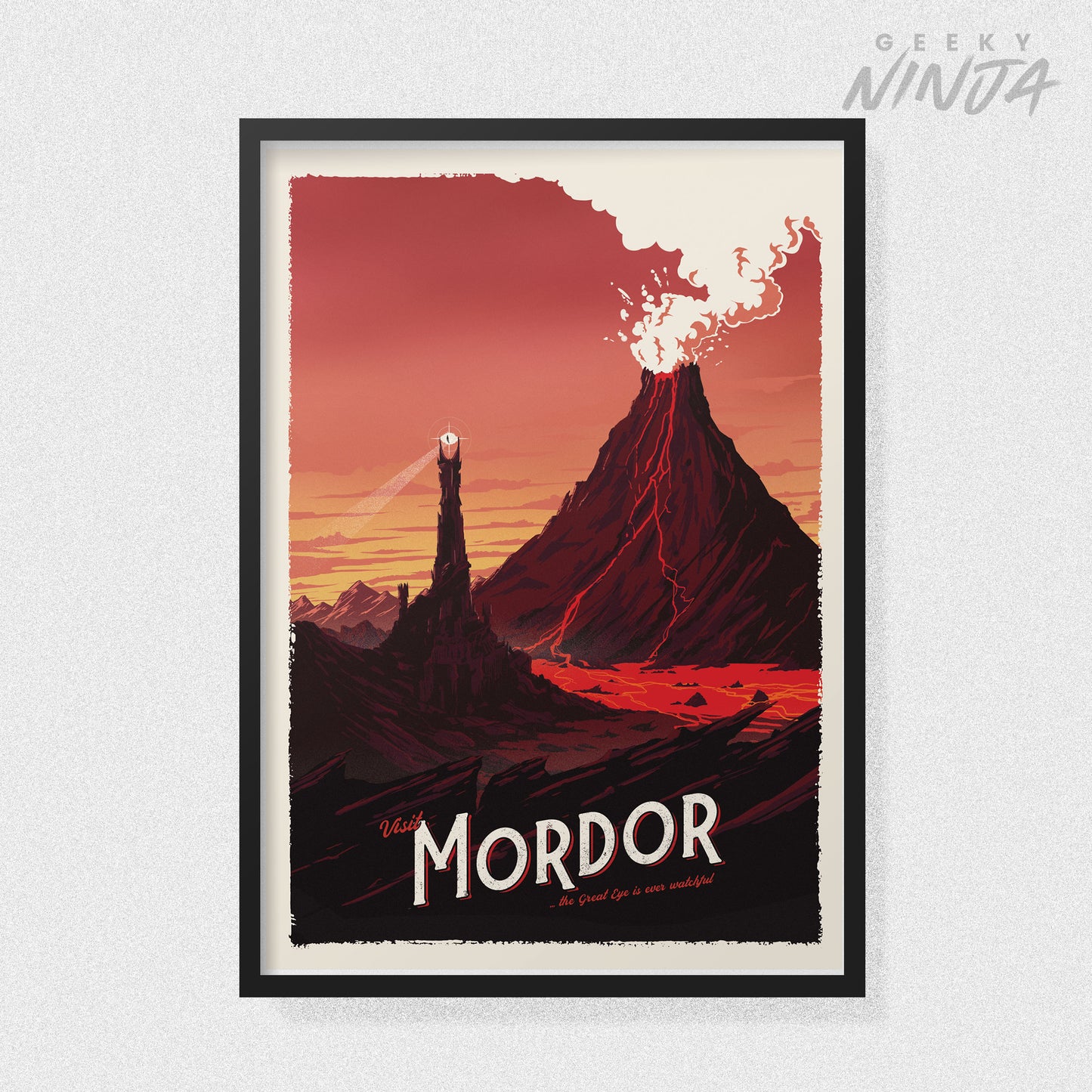 Mordor Travel Poster - Vintage Travel Poster Art