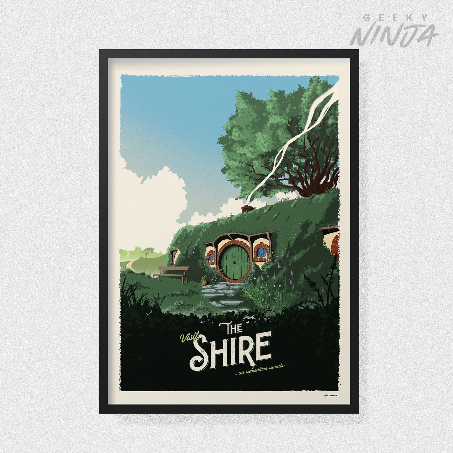 The Shire Travel Poster - Vintage Travel Poster Art