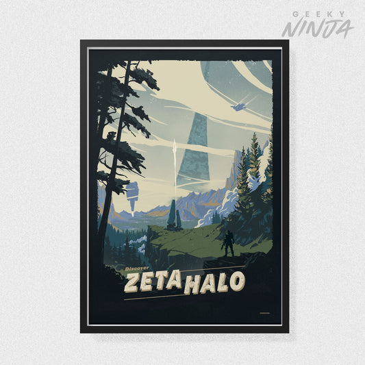 Zeta Halo Travel Poster  -  Halo Infinite Poster Art