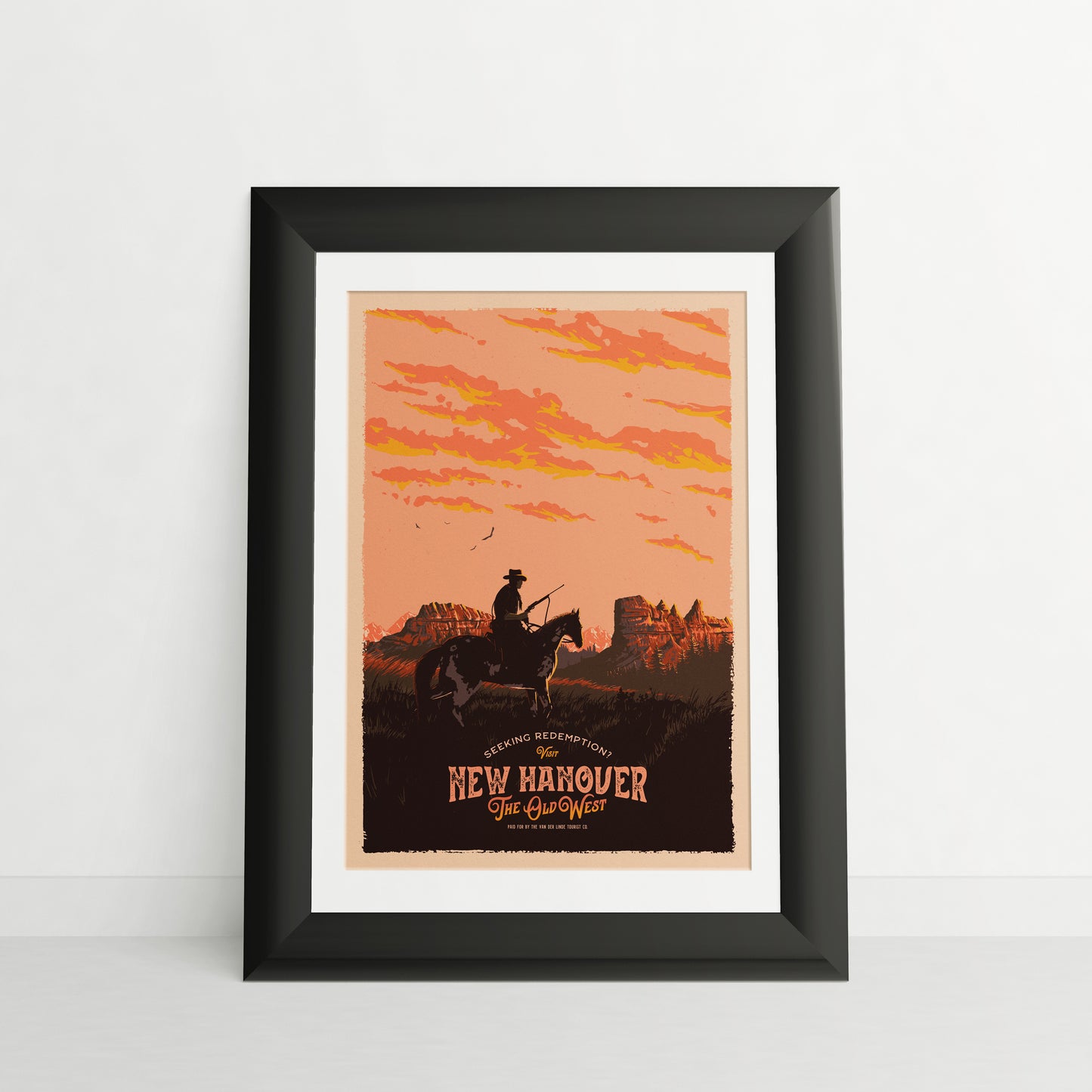 Red Dead Redemption Travel Poster -  Vintage Travel Poster Art