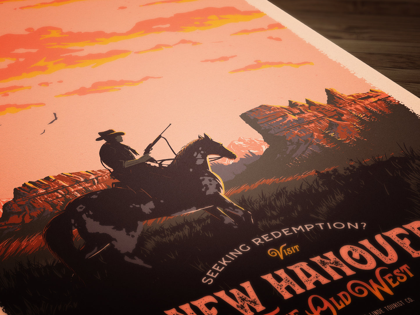 Red Dead Redemption Travel Poster -  Vintage Travel Poster Art